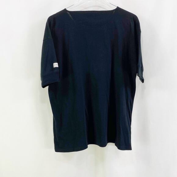 CALVIN KLEIN Black Short Sleeve Henley T-Shirt - Picture 5 of 6